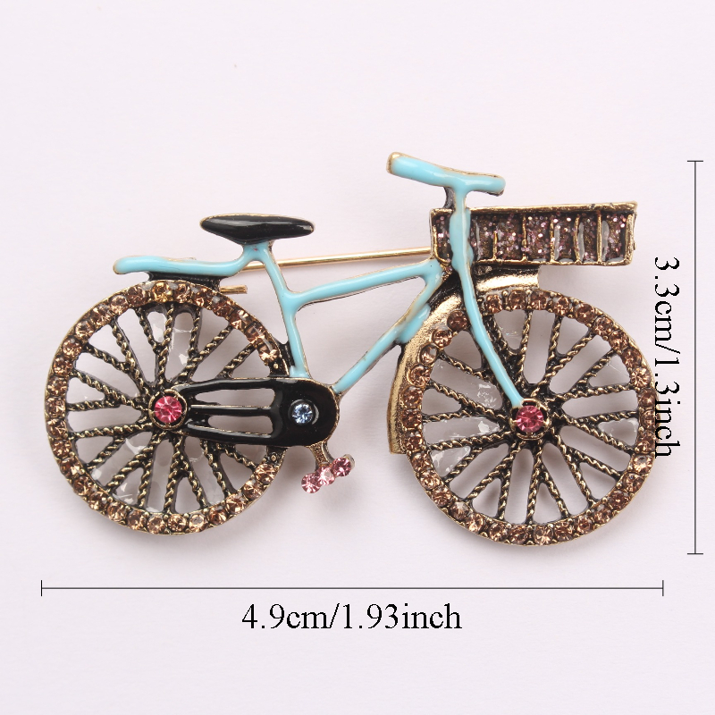 OESDPHS Bicycle Brooch - Retro Shaped Collar Accessory